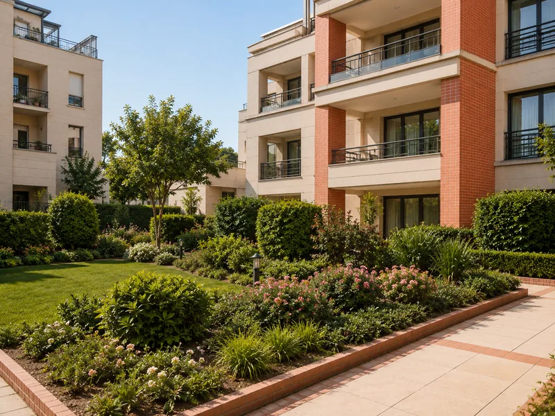 Espaces verts de résidence entretenus à Blagnac et Toulouse